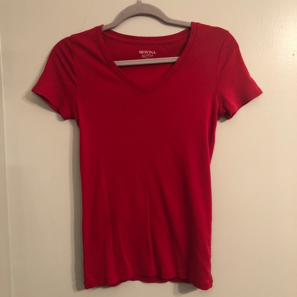 Merona Red V-Neck - Picture 1 of 4